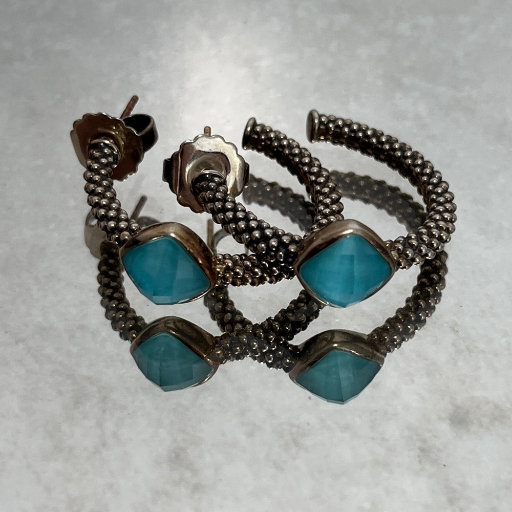 Lagos 925 topaz earrings